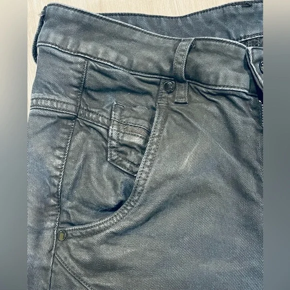 Diesel Fayza Relaxed Boyfriend Jeans Womens 25 Low Waist Ankle Cropped Barrel - Picture 8 of 10